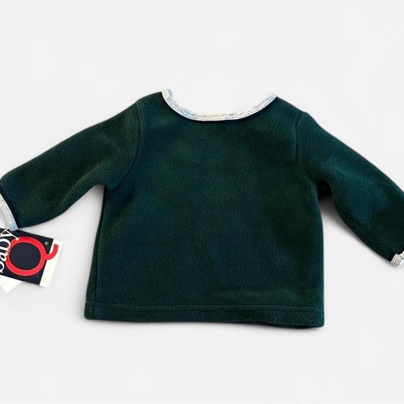 Vintage NWT Baby Q Dark Green Sports Dinosaur Sweater Size 3-6 Months - Picture 3 of 4
